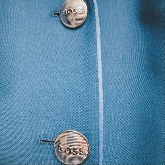 BOSS Jepita Teal Blue Blazer Size 4 - Picture 8 of 10